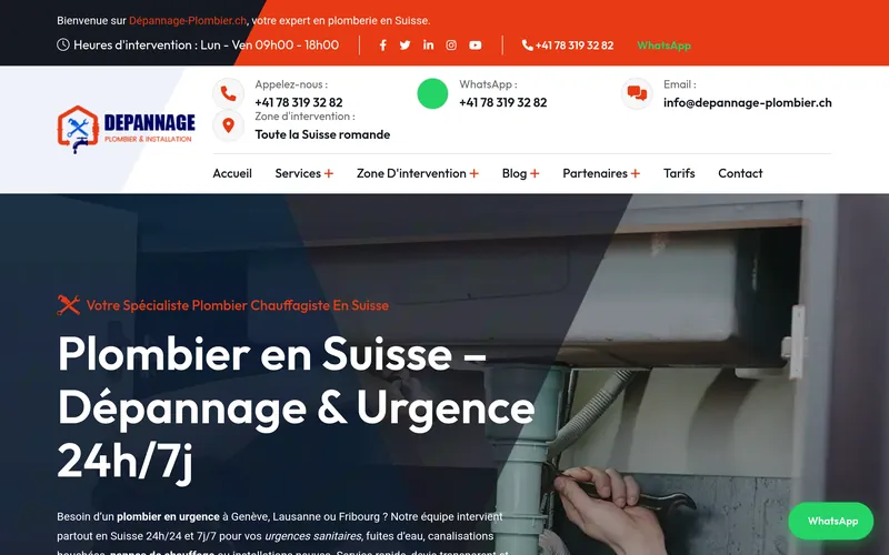 Dépannage Plombier 24/7